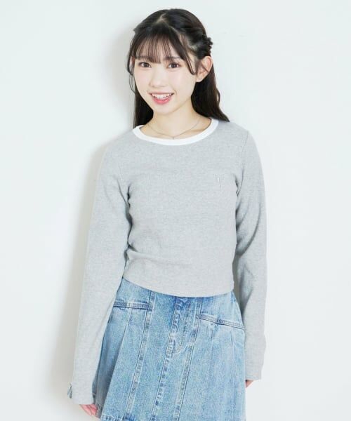 Lovetoxic / ラブトキシック Tシャツ | 【抗菌防臭】テレコ長袖T（トップ グレー）