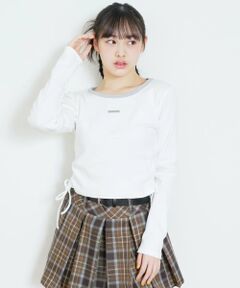 Lovetoxic / ラブトキシック Tシャツ | ドロストクロップドテレコ長袖T