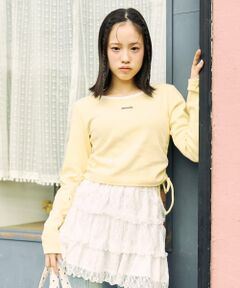 Lovetoxic / ラブトキシック Tシャツ | ドロストクロップドテレコ長袖T