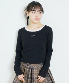 Lovetoxic / ラブトキシック Tシャツ | ドロストクロップドテレコ長袖T