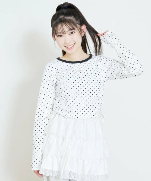 Lovetoxic / ラブトキシック Tシャツ | ドロストクロップドテレコ長袖T（マルチ）