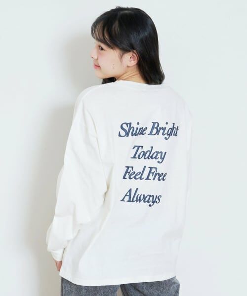 Lovetoxic / ラブトキシック Tシャツ | 【GOODPRICE】【綿100%】バックロゴカラー長袖T（アイボリー）