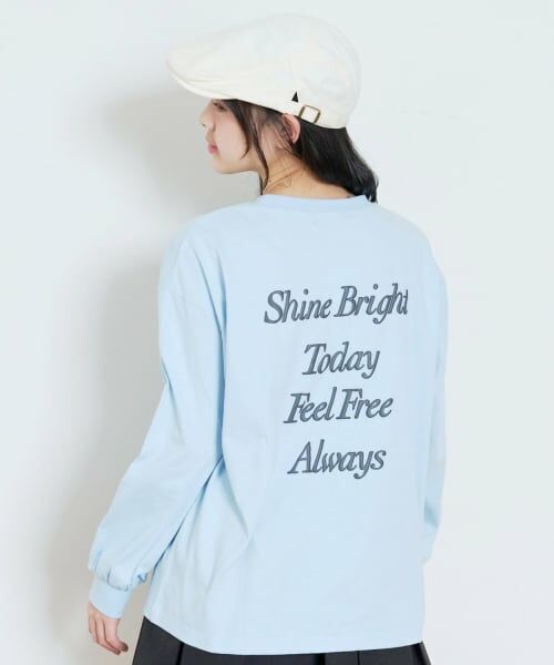 Lovetoxic / ラブトキシック Tシャツ | 【GOODPRICE】【綿100%】バックロゴカラー長袖T（サックス）