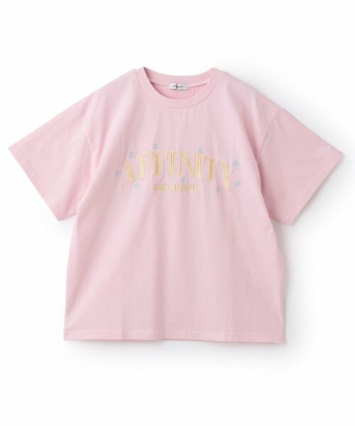 Lovetoxic / ラブトキシック Tシャツ | 【綿100%】カレッジフラワー半袖T（ピンク）