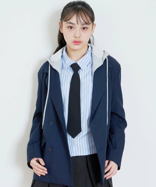 Lovetoxic / ラブトキシック ブルゾン | フードつきジャケット（紺）