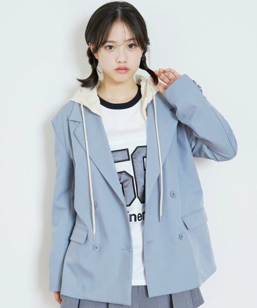 Lovetoxic / ラブトキシック ブルゾン | フードつきジャケット（グレー）