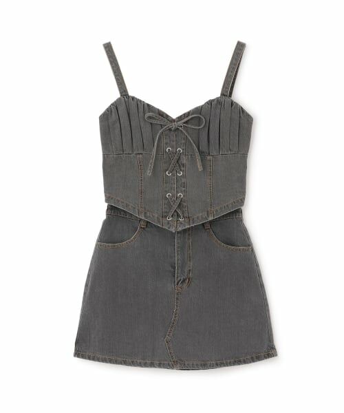 Lovetoxic / ラブトキシック キャミソール・チューブトップ | デニムスカートセットアップ | 詳細5