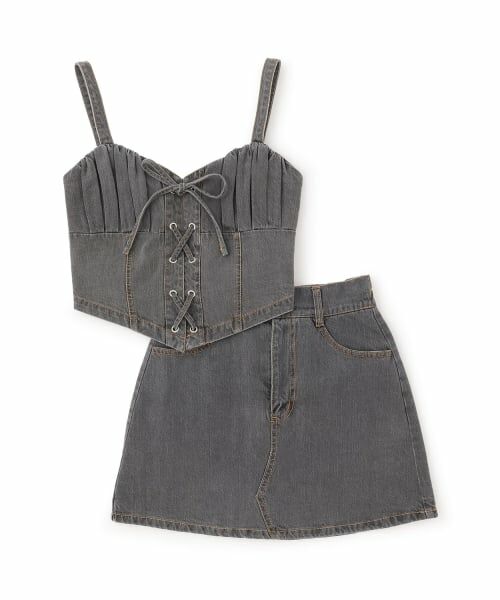 Lovetoxic / ラブトキシック キャミソール・チューブトップ | デニムスカートセットアップ | 詳細7