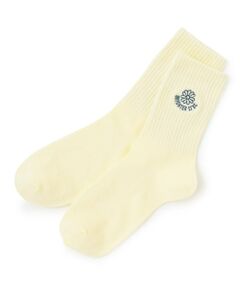 フラワー刺しゅうクルーソックス