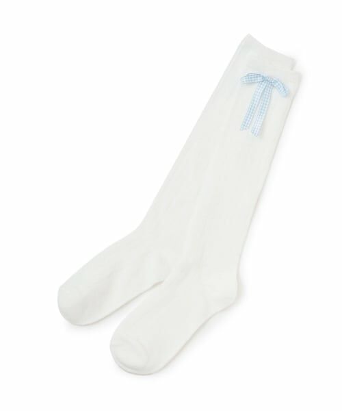 Lovetoxic / ラブトキシック ソックス | リボンハイソックス（オフ ホワイト）