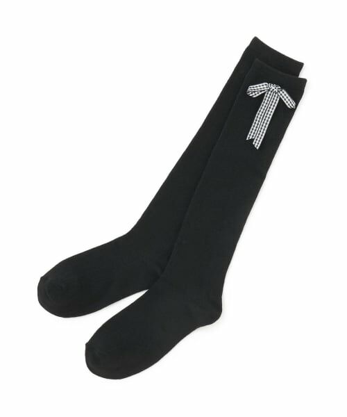 Lovetoxic / ラブトキシック ソックス | リボンハイソックス（黒）