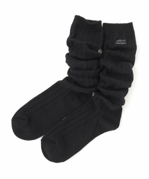 Lovetoxic / ラブトキシック ソックス | ロゴカラールーズソックス（黒）