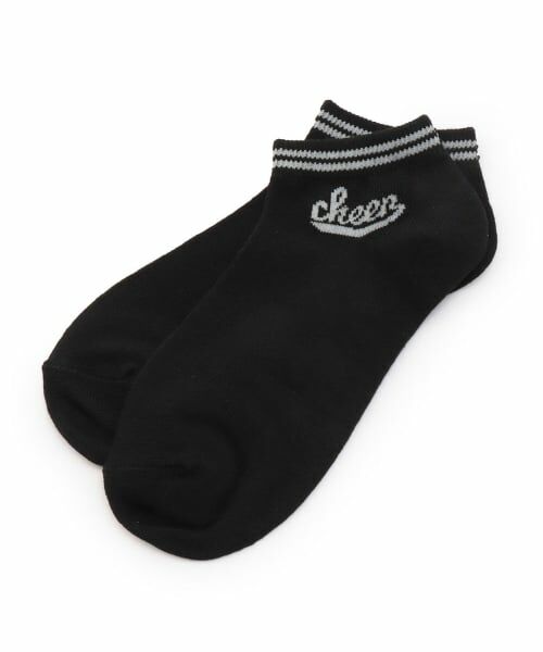 Lovetoxic / ラブトキシック ソックス | ラインロゴスニーカー丈ソックス（黒）