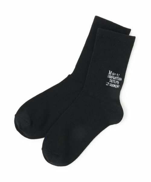 Lovetoxic / ラブトキシック ソックス | バックロゴクルーソックス（黒）