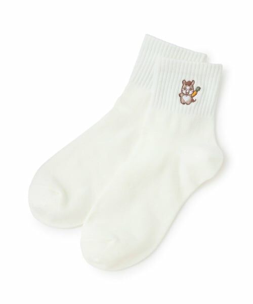 Lovetoxic / ラブトキシック ソックス | うま刺しゅうクルブシ丈ソックス（オフ ホワイト）