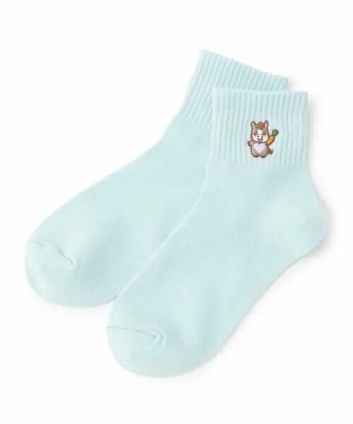 Lovetoxic / ラブトキシック ソックス | うま刺しゅうクルブシ丈ソックス（エメラルド グリーン）