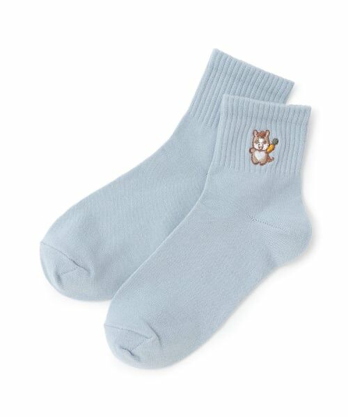 Lovetoxic / ラブトキシック ソックス | うま刺しゅうクルブシ丈ソックス（サックス）