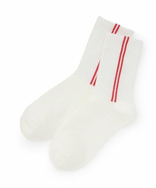 Lovetoxic / ラブトキシック ソックス | サイドラインクルーソックス（オフ ホワイト）