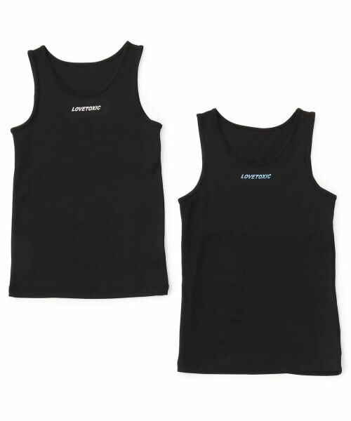 Lovetoxic / ラブトキシック ショーツ | 2枚組胸二重タンクトップ（黒）