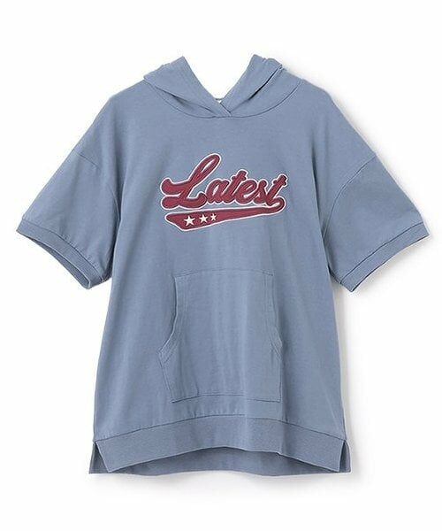 Lovetoxic / ラブトキシック パーカー | 【7days】【綿100％】ロゴアップリケパーカー（ブルー）