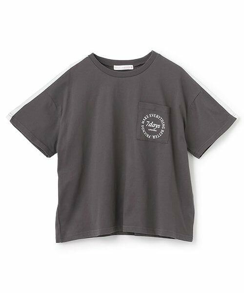 Lovetoxic / ラブトキシック Tシャツ | 【7days】【GOODPRICE】【綿100％】ラインポケットTシャツ（チャコール）