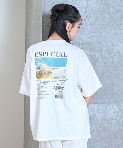 Lovetoxic / ラブトキシック Tシャツ | 【7days】【綿100％】転写プリントBIGTシャツ（オフ ホワイト）
