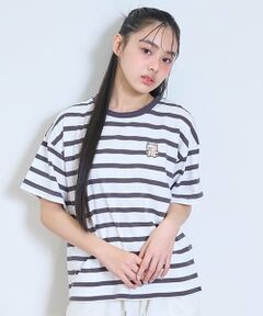 【7days】【綿100％】ワンポイントボーダーTシャツ