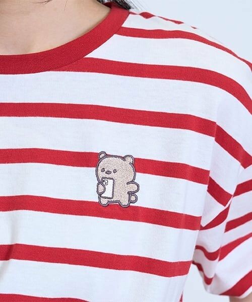 Lovetoxic / ラブトキシック Tシャツ | 【7days】【綿100％】ワンポイントボーダーTシャツ | 詳細1