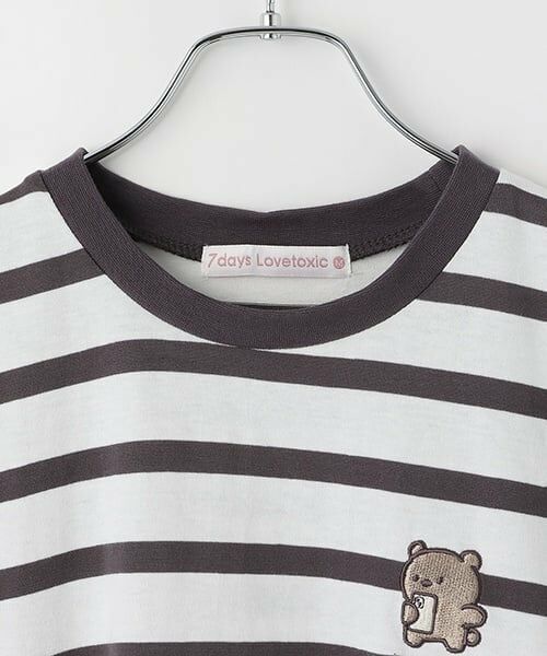 Lovetoxic / ラブトキシック Tシャツ | 【7days】【綿100％】ワンポイントボーダーTシャツ | 詳細9