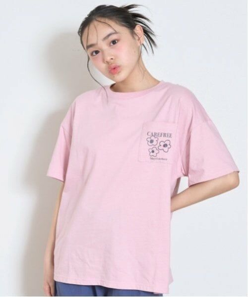 Lovetoxic / ラブトキシック Tシャツ | 【7days】【綿100％】フラワーポケットBIGTシャツ | 詳細1