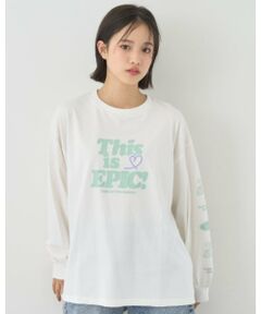 Lovetoxic / ラブトキシック Tシャツ | 【7days】ロゴソデプリントルーズロンT