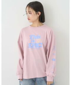 Lovetoxic / ラブトキシック Tシャツ | 【7days】ロゴソデプリントルーズロンT