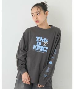 Lovetoxic / ラブトキシック Tシャツ | 【7days】ロゴソデプリントルーズロンT