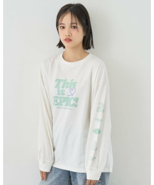 Lovetoxic / ラブトキシック Tシャツ | 【7days】ロゴソデプリントルーズロンT | 詳細12