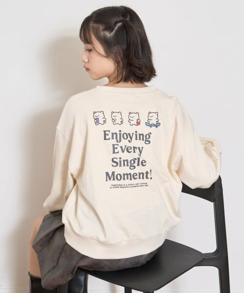 Lovetoxic / ラブトキシック スウェット | 【7days】クマモチーフトレーナー（アイボリー）