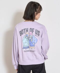 Lovetoxic / ラブトキシック スウェット | 【7days】バックガールイラストトレーナー