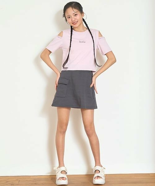 Lovetoxic / ラブトキシック Tシャツ | 【7days】【接触冷感/ひんやり】肩あきT セット | 詳細3