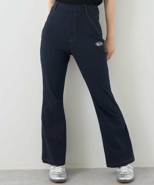 Lovetoxic / ラブトキシック その他パンツ | 【7days】カットフレアパンツ（紺）