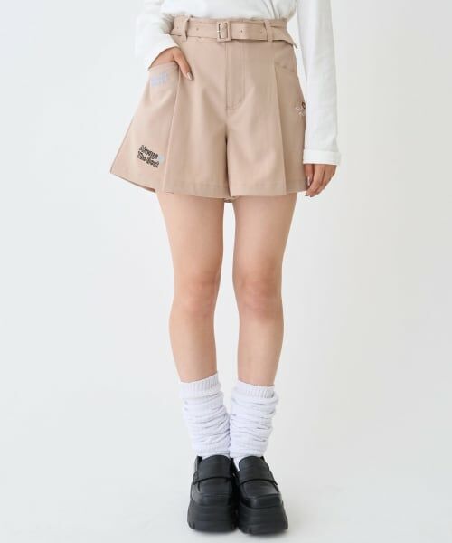 Lovetoxic / ラブトキシック ショート・ハーフ・半端丈パンツ | 【7days】ベルトつきキュロットパンツ | 詳細1