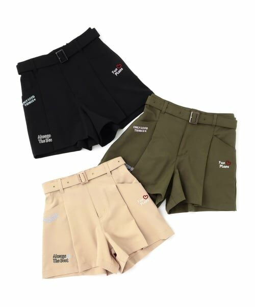 Lovetoxic / ラブトキシック ショート・ハーフ・半端丈パンツ | 【7days】ベルトつきキュロットパンツ | 詳細2