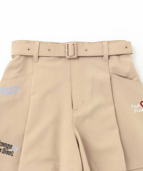 Lovetoxic / ラブトキシック ショート・ハーフ・半端丈パンツ | 【7days】ベルトつきキュロットパンツ | 詳細7
