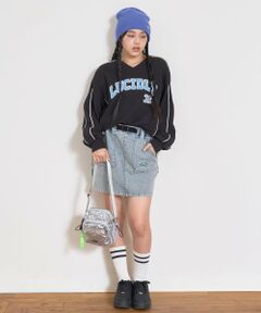 Lovetoxic / ラブトキシック ショート・ハーフ・半端丈パンツ | 【7days】サイドラインスカパン