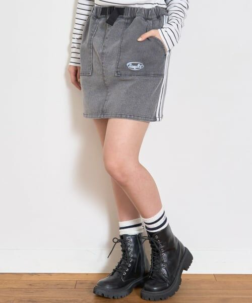 Lovetoxic / ラブトキシック ショート・ハーフ・半端丈パンツ | 【7days】サイドラインスカパン（黒）