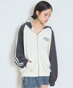 Lovetoxic / ラブトキシック パーカー | 【7days】袖配色ルーズジップパーカ