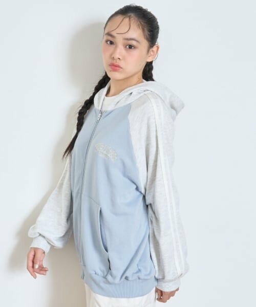 Lovetoxic / ラブトキシック パーカー | 【7days】袖配色ルーズジップパーカ | 詳細2