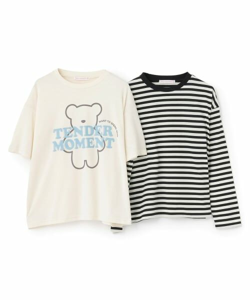 Lovetoxic / ラブトキシック Tシャツ | 【7days】【吸水速乾／さらさら】ルーズ半袖T+ロンTセット | 詳細2