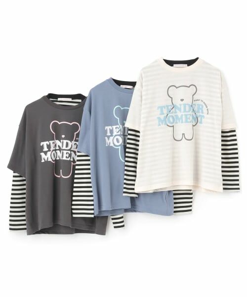 Lovetoxic / ラブトキシック Tシャツ | 【7days】【吸水速乾／さらさら】ルーズ半袖T+ロンTセット | 詳細7