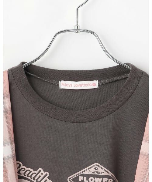 Lovetoxic / ラブトキシック パーカー | 【7days】【吸水速乾】チェックシャツパーカー+速乾ロンTセット | 詳細3