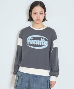 Lovetoxic / ラブトキシック スウェット | 【7days】吸水速乾袖切替トレーナー