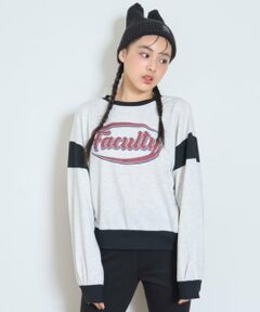 Lovetoxic / ラブトキシック スウェット | 【7days】吸水速乾袖切替トレーナー